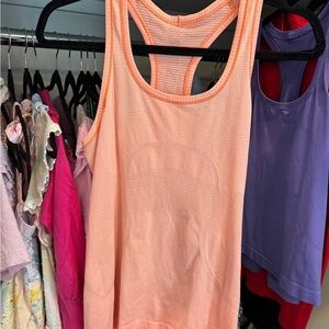 Light orange Lululemon Swiftly Tech Tank